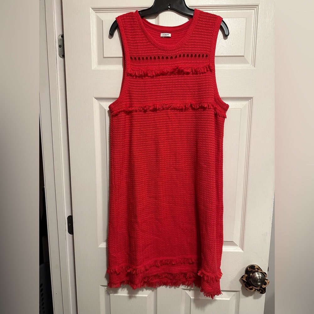 JCrew Red knit dress.